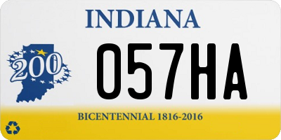 IN license plate 057HA