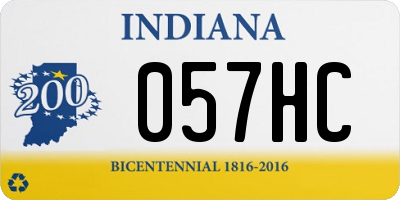 IN license plate 057HC