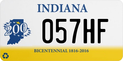 IN license plate 057HF