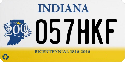 IN license plate 057HKF