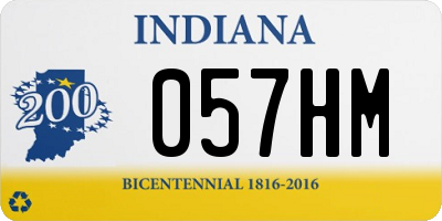 IN license plate 057HM