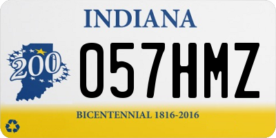 IN license plate 057HMZ