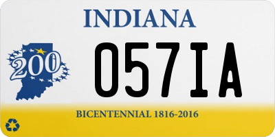 IN license plate 057IA