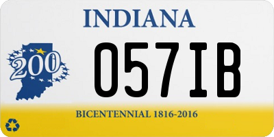 IN license plate 057IB