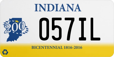 IN license plate 057IL