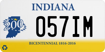 IN license plate 057IM