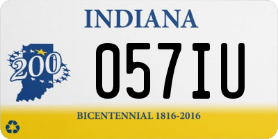 IN license plate 057IU