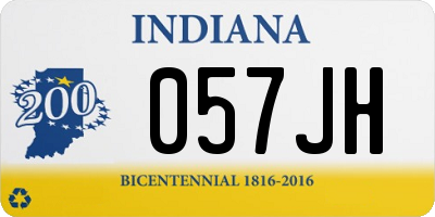 IN license plate 057JH