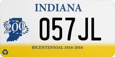 IN license plate 057JL