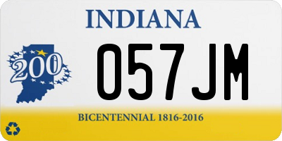 IN license plate 057JM