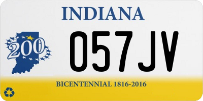 IN license plate 057JV