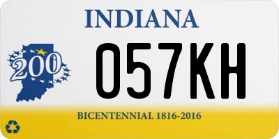 IN license plate 057KH