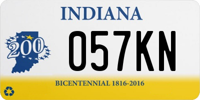 IN license plate 057KN