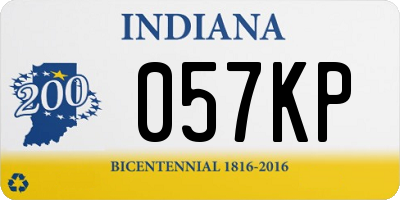 IN license plate 057KP