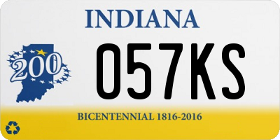 IN license plate 057KS