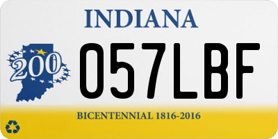 IN license plate 057LBF