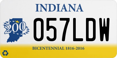 IN license plate 057LDW