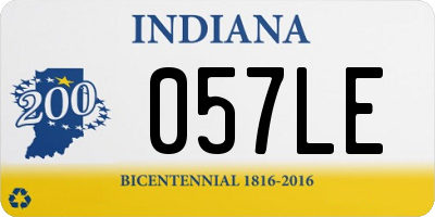 IN license plate 057LE