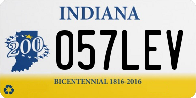 IN license plate 057LEV