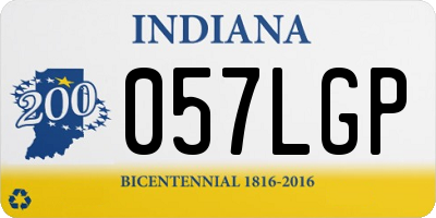 IN license plate 057LGP
