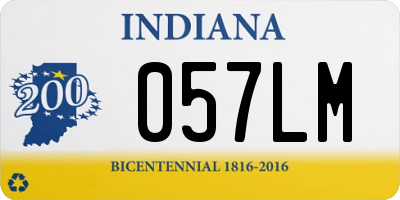 IN license plate 057LM