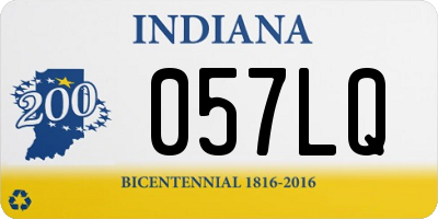 IN license plate 057LQ