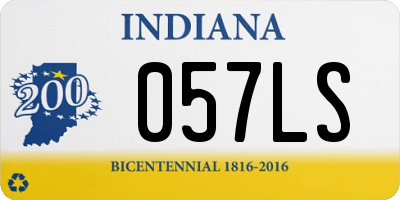 IN license plate 057LS