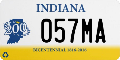 IN license plate 057MA