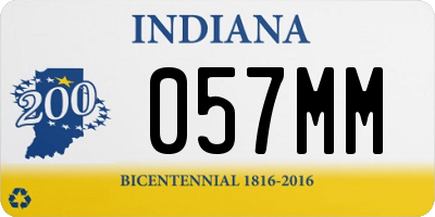 IN license plate 057MM