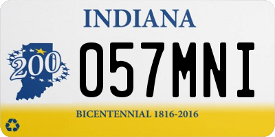 IN license plate 057MNI