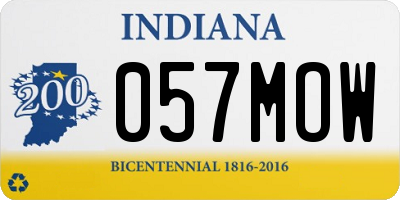 IN license plate 057MOW