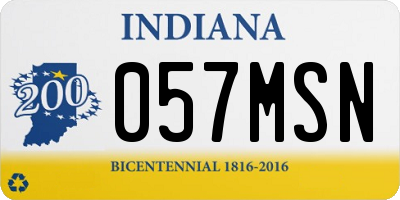 IN license plate 057MSN
