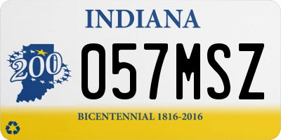 IN license plate 057MSZ