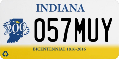 IN license plate 057MUY