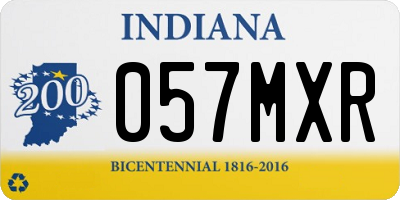 IN license plate 057MXR
