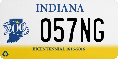 IN license plate 057NG