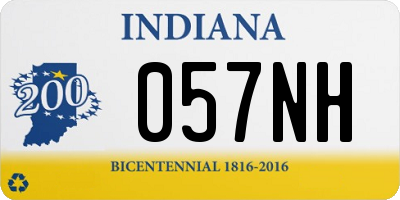 IN license plate 057NH