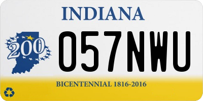 IN license plate 057NWU