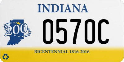 IN license plate 057OC