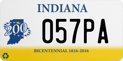 IN license plate 057PA