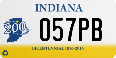 IN license plate 057PB