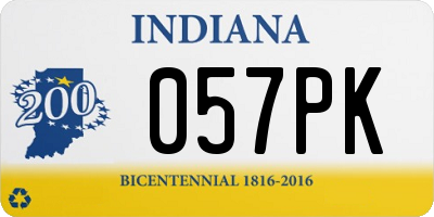 IN license plate 057PK