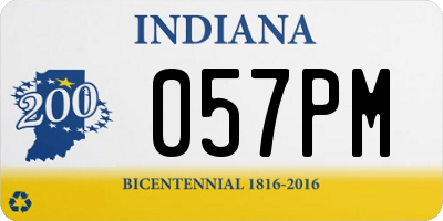 IN license plate 057PM