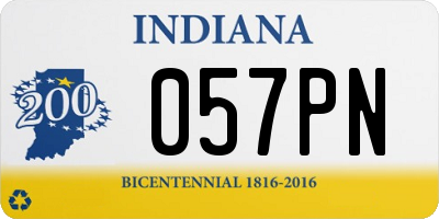 IN license plate 057PN