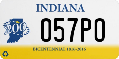 IN license plate 057PO