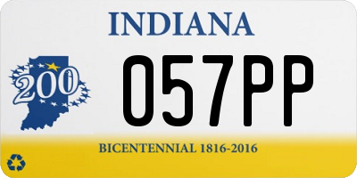 IN license plate 057PP