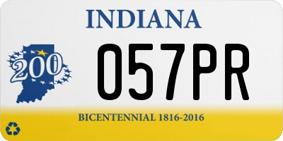 IN license plate 057PR