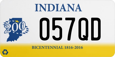 IN license plate 057QD