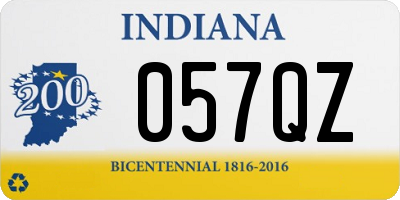 IN license plate 057QZ