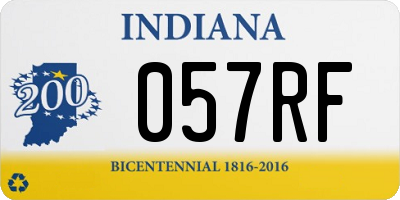 IN license plate 057RF